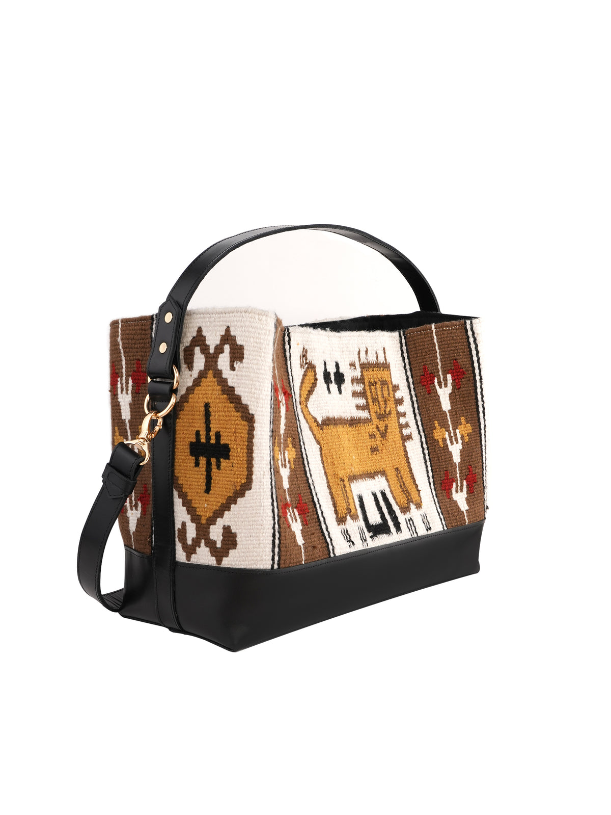 Beige Brown Shirzan XL Tote
