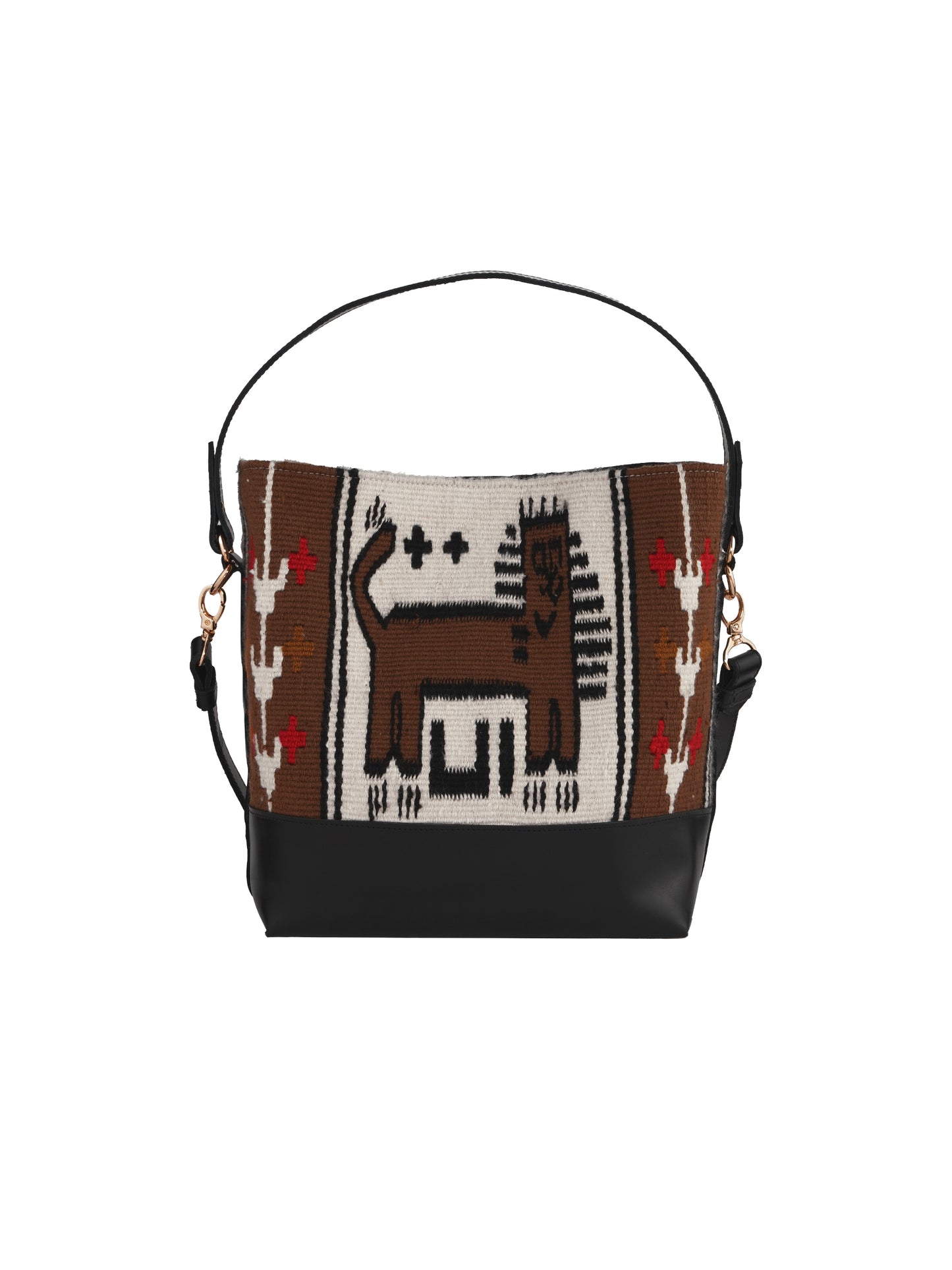 Beige Brown Shirzan Medium Bucketbag